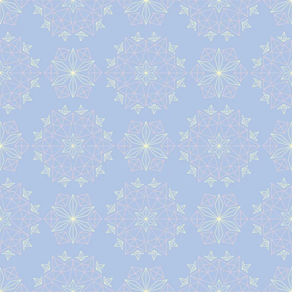 Çiçek seamless modeli. Soluk mavi arka plan bej ve pembe çiçek öğeleri