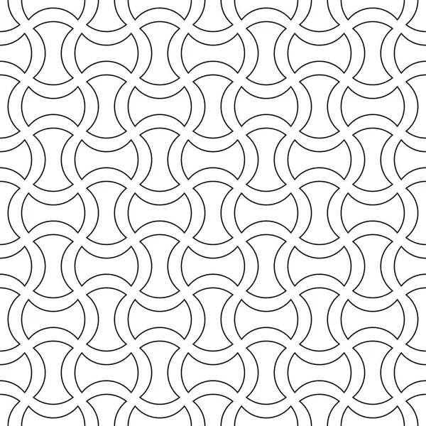 Beyaz arka planda siyah geometrik tasarım. Web, Tekstil ve duvar kağıtları için seamless modeli