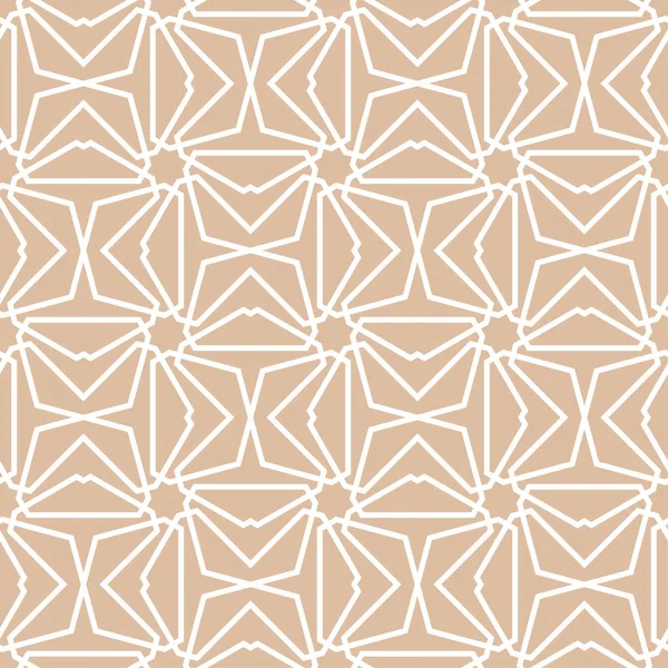 Bej ve beyaz geometrik süsleme. Web, Tekstil ve duvar kağıtları için seamless modeli