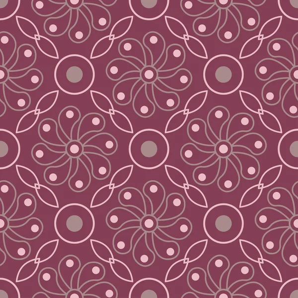 Violet Motif Floral Rouge Sans Couture Arrière Plan Avec Des — Image vectorielle