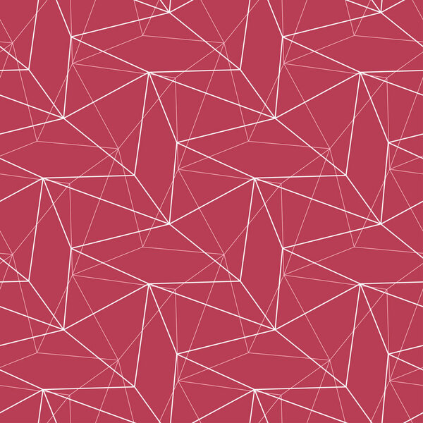 Polygonal Geometric red seamless pattern. Colored background for wallpapers, textile and fabrics