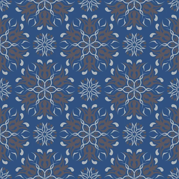 Sorunsuz çiçek desenli. Koyu mavi arka plan duvar kağıtları, Tekstil ve kumaş için çiçek tasarımları ile