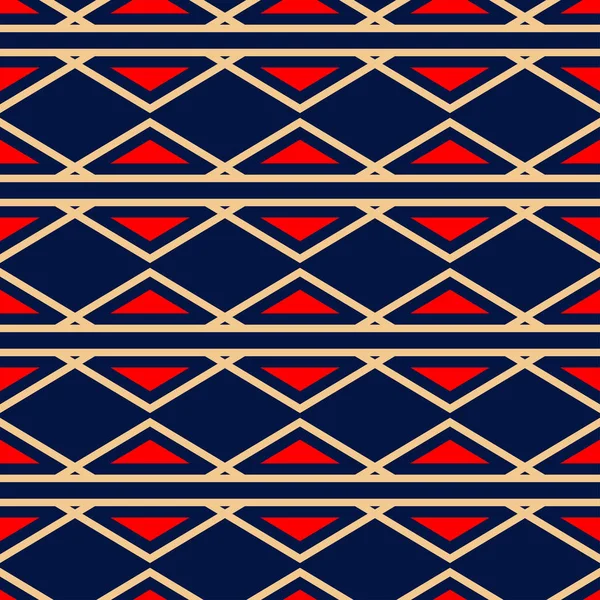 Geometrik seamless modeli. Renkli kırmızı bej ve mavi arka plan duvar kağıtları, Tekstil ve kumaş için