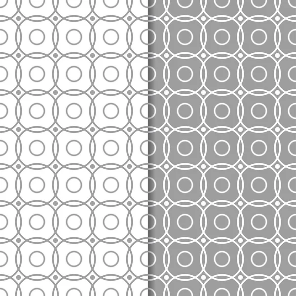Šedé Bílé Geometrické Bezešvé Vzory Pro Web Textil Tapety — Stockový vektor