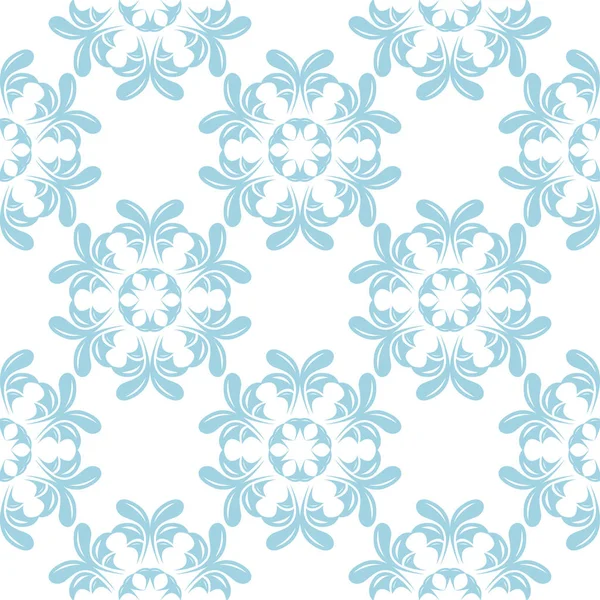 Beyaz zemin üzerine mavi çiçekler. Tekstil ve duvar kağıtları için süs seamless modeli