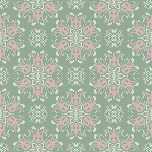 Zeytin yeşili çiçek Dikişsiz desen soluk pembe elemanları ile. Arka plan duvar kağıtları, Tekstil ve kumaş için çiçek tasarımları ile