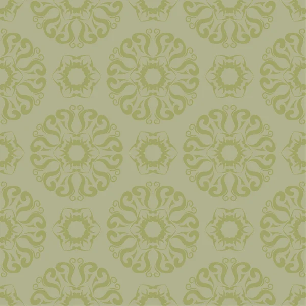 Adorno Floral Verde Oliva Patrón Sin Costuras Para Textiles Fondos — Archivo Imágenes Vectoriales