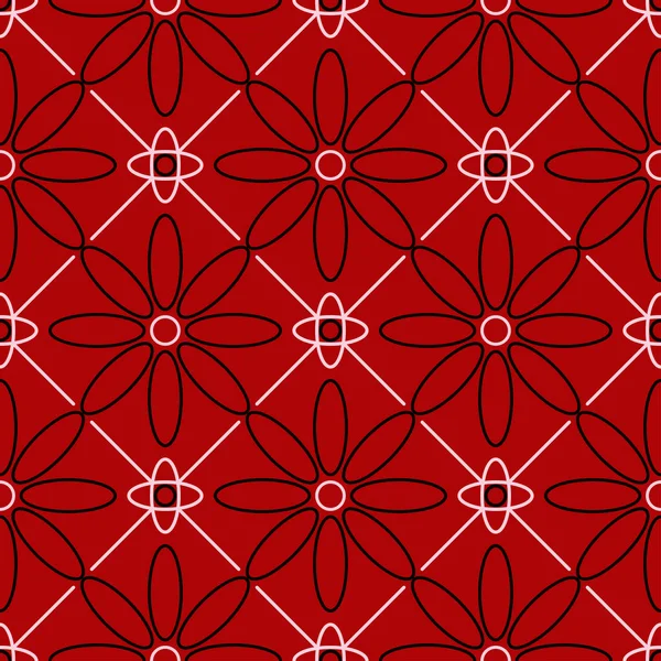 Kırmızı zemin üzerine çiçek seamless modeli. Arka plan duvar kağıtları, Tekstil ve kumaş için