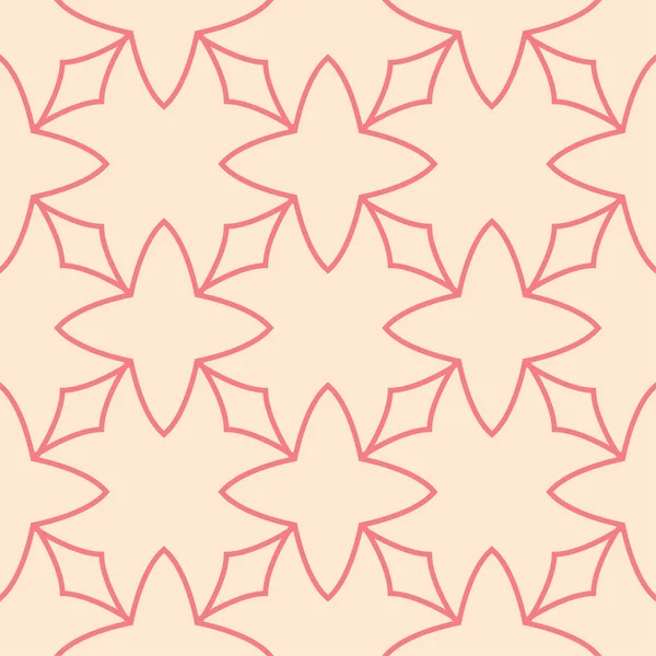 Kırmızı ve bej geometrik süsleme. Web, Tekstil ve duvar kağıtları için seamless modeli