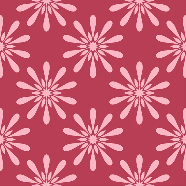 Çiçek tasarım kırmızı zemin üzerine. Tekstil ve duvar kağıtları için seamless modeli