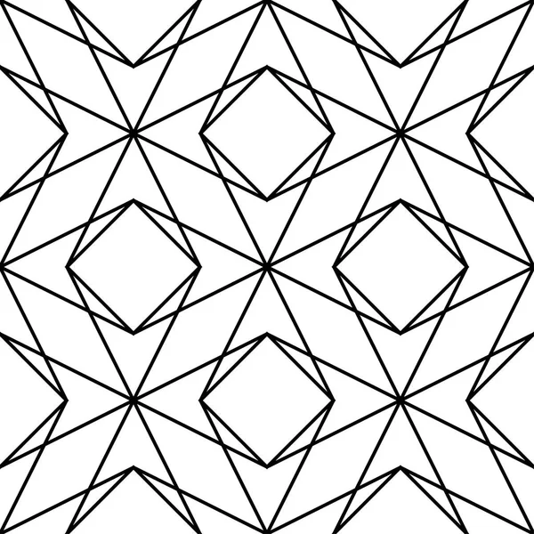 Impresión Geométrica Monocromática Blanco Negro Patrón Sin Costuras Para Tela — Archivo Imágenes Vectoriales