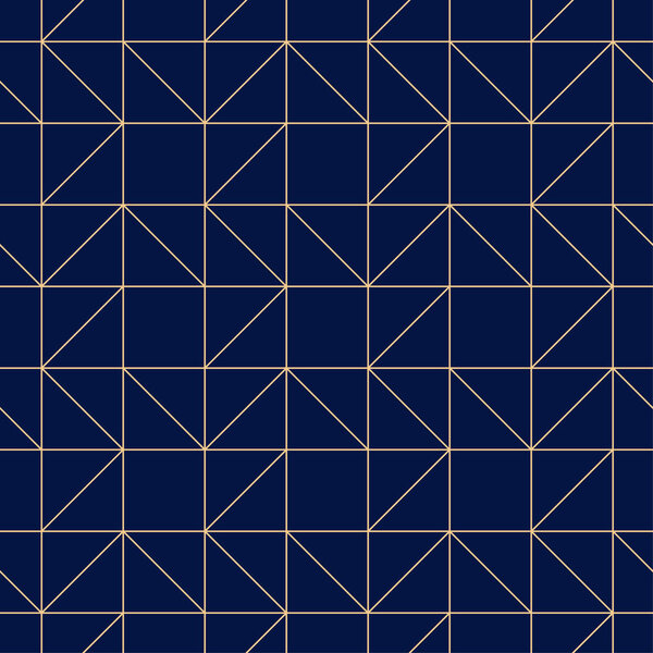 Золотисто-голубой геометрический бесшовный узор
