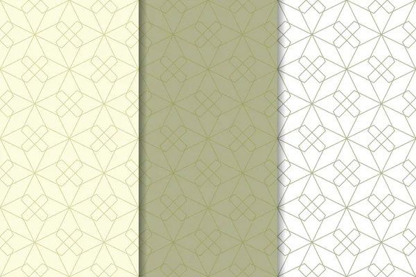 Web, Tekstil ve duvar kağıtları için dikey Dikişsiz desen zeytin yeşil ve beyaz geometrik dizi