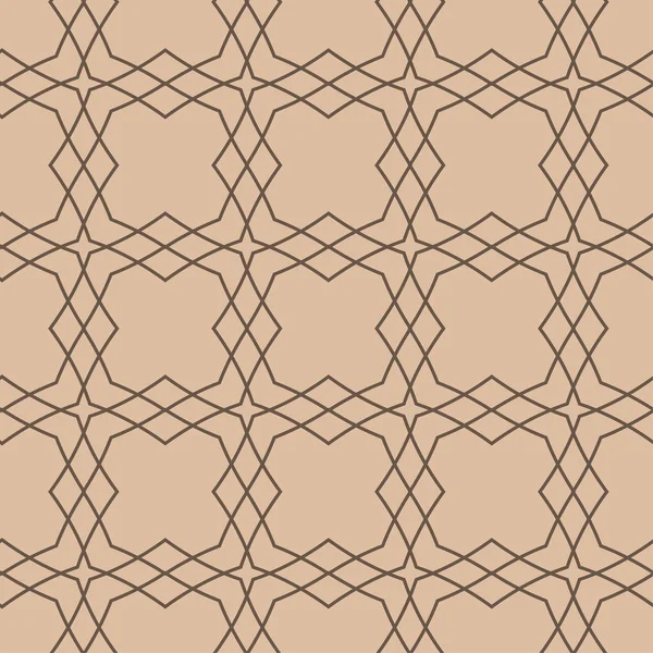 Bej ve kahverengi geometrik süsleme. Web, Tekstil ve duvar kağıtları için seamless modeli