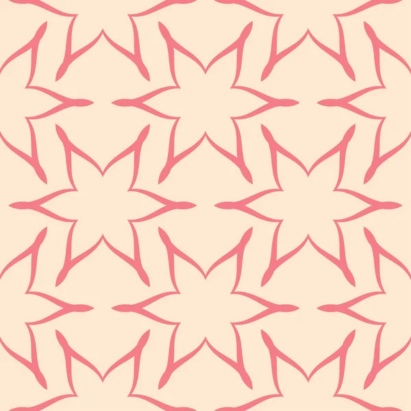 Bej renkli arka plan üzerinde kırmızı çiçekli süs. Tekstil ve duvar kağıtları için seamless modeli