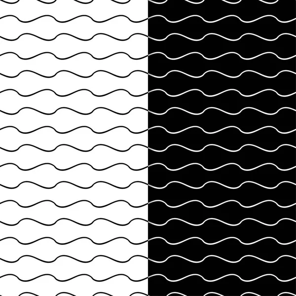 Siyah ve beyaz geometrik süsler. Web, Tekstil ve duvar kağıtları için dikişsiz desen seti