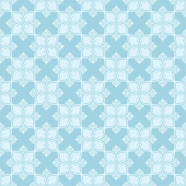 Mavi zemin üzerine beyaz çiçek desenli. Tekstil ve duvar kağıtları için sorunsuz süsleme