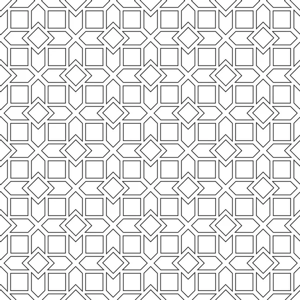 Beyaz arka planda siyah geometrik yazdır. Web, Tekstil ve duvar kağıtları için seamless modeli