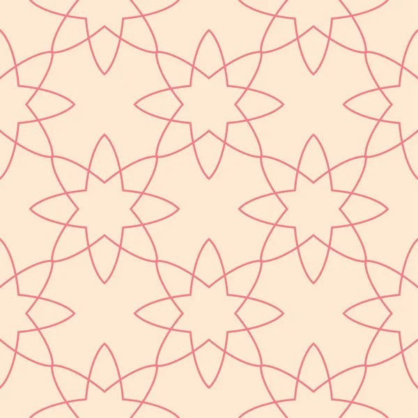 Kırmızı ve bej geometrik süsleme. Web, Tekstil ve duvar kağıtları için seamless modeli