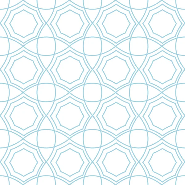 Ornament Geometric Alb Albastru Model Fără Sudură Pentru Web Textile — Vector de stoc
