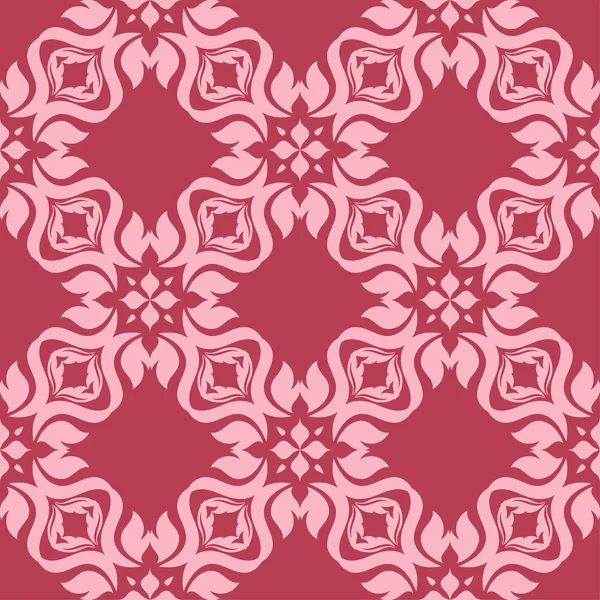 Roter Floraler Nahtloser Hintergrund Ziermuster Für Textilien Und Tapeten — Stockvektor