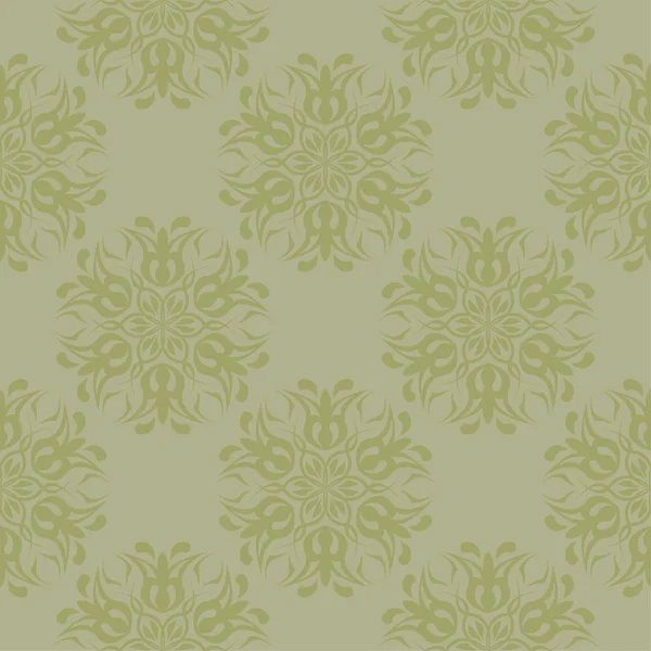 Zeytin yeşili çiçek süsleme. Tekstil ve duvar kağıtları için seamless modeli