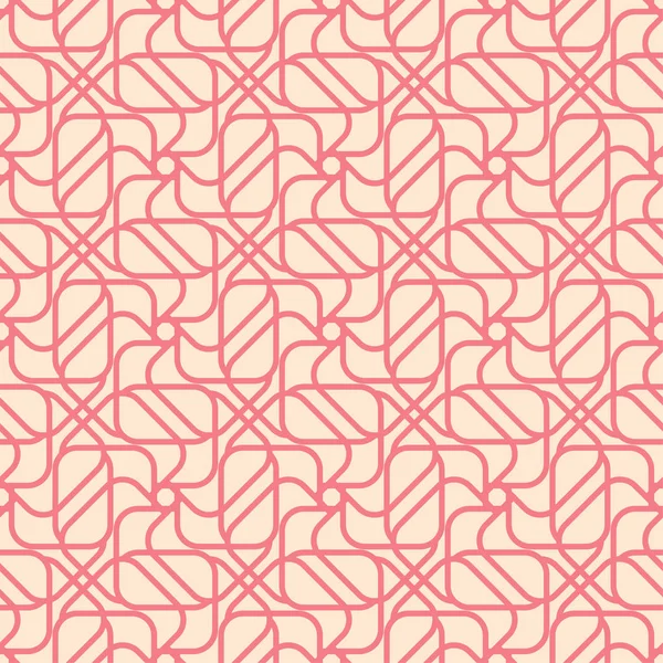 Geometrisches Ornament Nahtloses Rotes Und Beiges Muster Für Web Textilien — Stockvektor