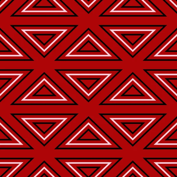 Pola Geometrik Mulus Latar Belakang Putih Merah Hitam Untuk Wallpaper - Stok Vektor