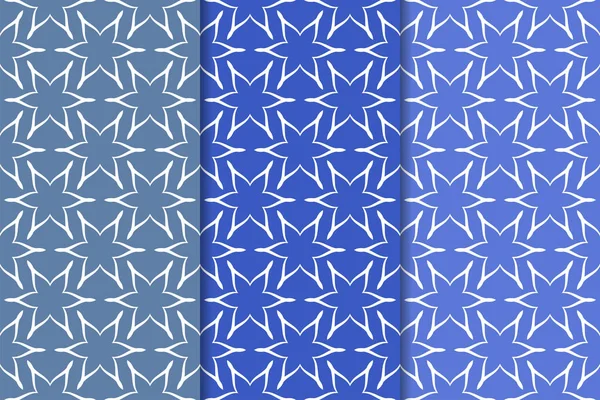 Çiçek süsler kümesi. Mavi dikey Dikişsiz desen. Duvar kağıdı arka plan