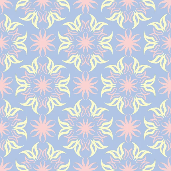 Soluk mavi sorunsuz arka plan. Çiçek desenli duvar kağıdı, Tekstil ve kumaş için