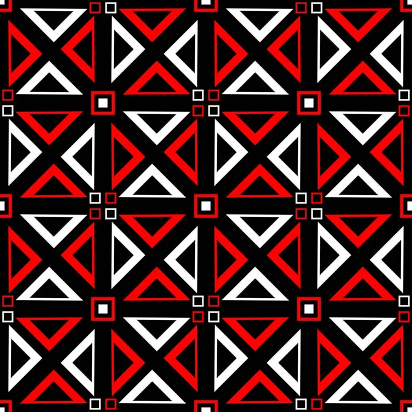 Geometrik seamless modeli. Siyah kırmızı beyaz bir arka plan duvar kağıtları, Tekstil ve kumaş için