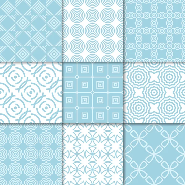 Geometrik mavi ve beyaz Dikişsiz desen soyut. Arka planlar için duvar kağıdı, tekstil