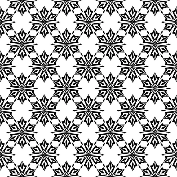 Beyaz arka planda siyah çiçek süsleme. Tekstil ve duvar kağıtları için seamless modeli