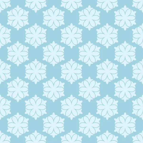 Beyaz ve mavi çiçek desenli. Tekstil ve duvar kağıtları için sorunsuz süsleme