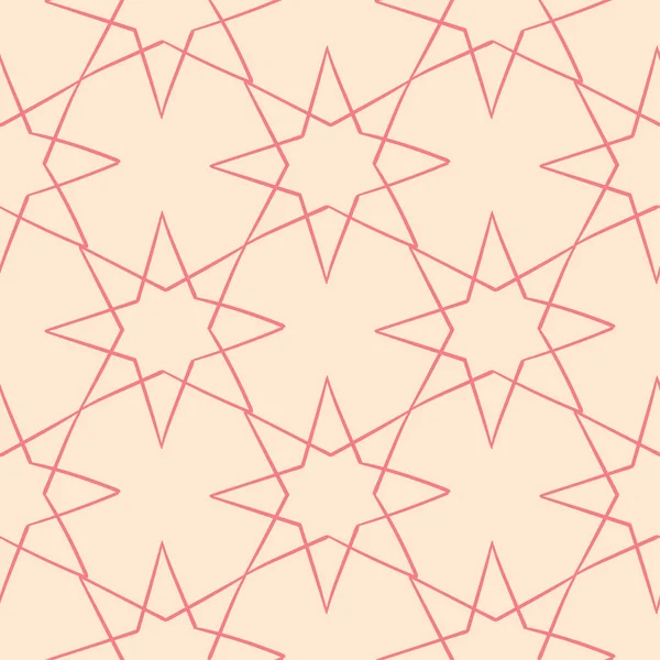 Kırmızı ve bej geometrik süsleme. Web, Tekstil ve duvar kağıtları için seamless modeli