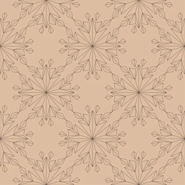 Bej renkli arka plan üzerinde kahverengi çiçek sorunsuz tasarım