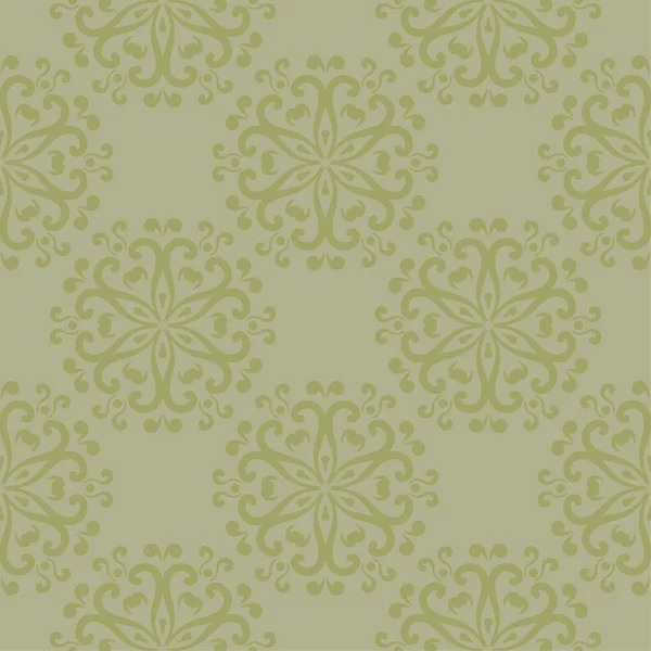 Zeytin yeşili çiçek süsleme. Tekstil ve duvar kağıtları için seamless modeli