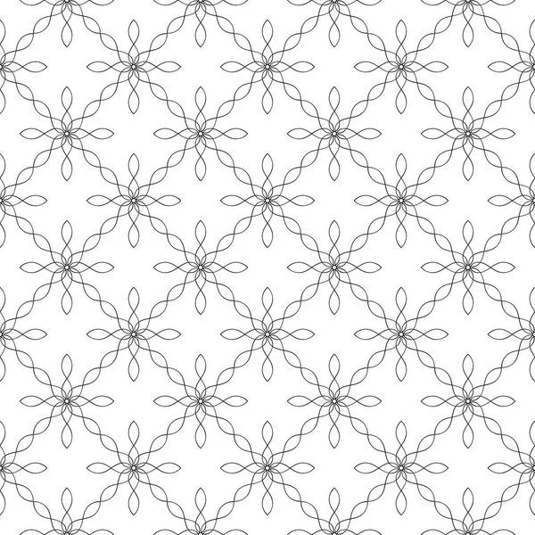 Beyaz Arka Planda Siyah Geometrik Süsleme Web Tekstil Duvar Kağıtları — Stok Vektör