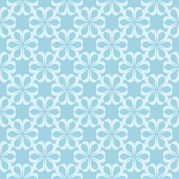 Mavi zemin üzerine beyaz çiçek desenli. Tekstil ve duvar kağıtları için sorunsuz süsleme