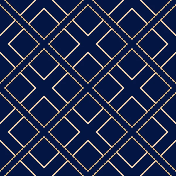 Mavi zemin üzerine altın geometrik süsleme. Web, Tekstil ve duvar kağıtları için seamless modeli