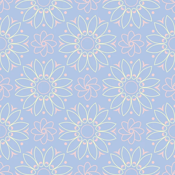 Soluk mavi sorunsuz arka plan. Çiçek desenli duvar kağıdı, Tekstil ve kumaş için