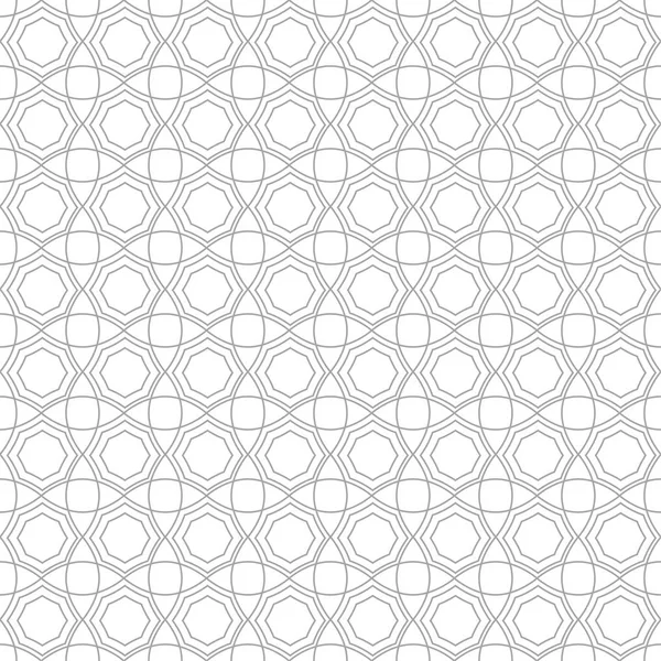 Graues Geometrisches Ornament Auf Weißem Hintergrund Nahtloses Muster Für Web — Stockvektor