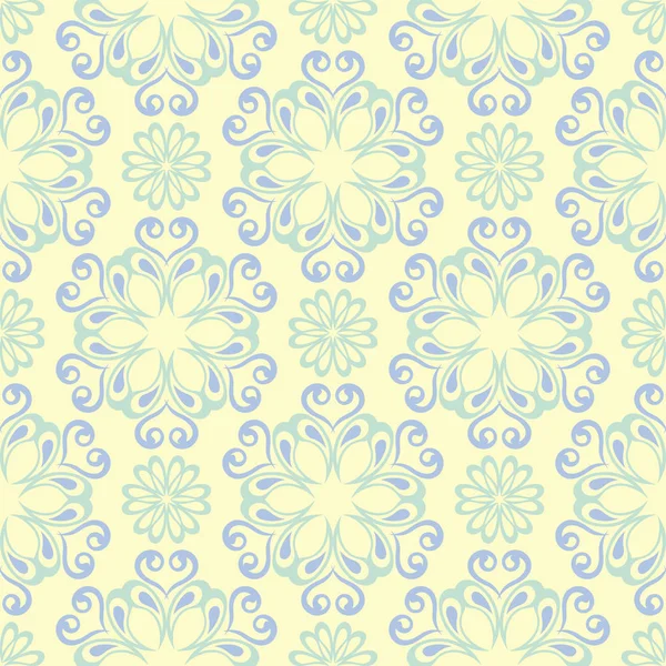 Çiçek bej seamless modeli. Bej renkli arka plan duvar kağıtları, Tekstil ve kumaş için mavi ve yeşil ışık çiçek tasarımları ile