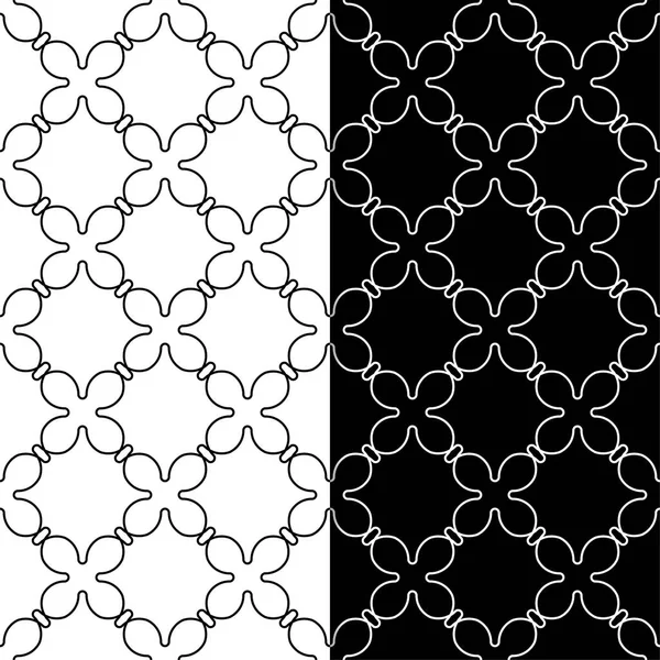 Siyah ve beyaz geometrik yazdırır. Web, Tekstil ve duvar kağıtları için dikişsiz desen seti