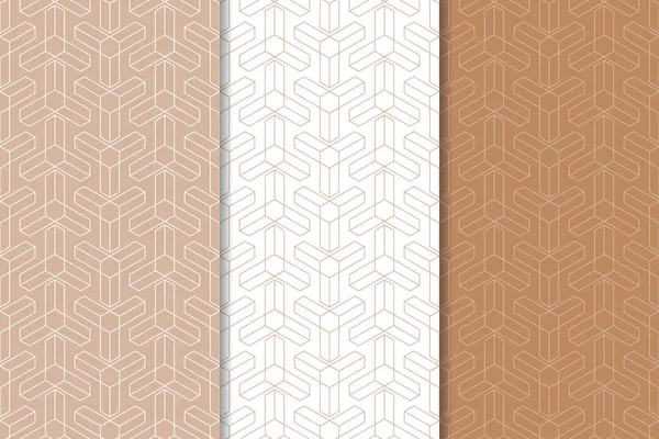 Kahverengi ve beyaz geometrik Dikişsiz desen web, Tekstil ve duvar kağıtları için
