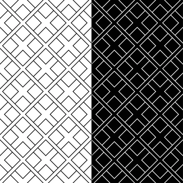 Web, Tekstil ve duvar kağıtları için dikişsiz desen siyah ve beyaz geometrik ayarla