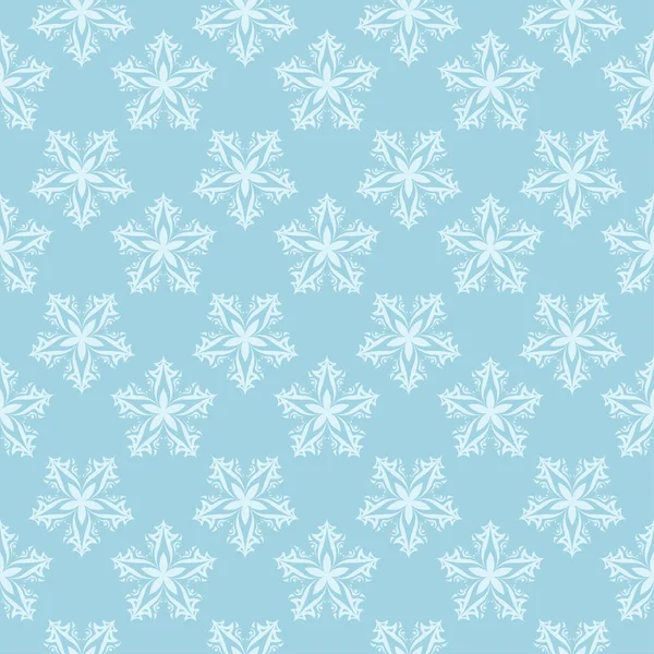 Beyaz ve mavi çiçek süs tasarım. Tekstil ve duvar kağıtları için seamless modeli