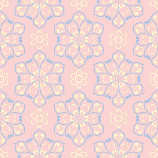 Fond Fleuri Rose Pâle Sans Couture Motif Floral Avec Des — Image vectorielle