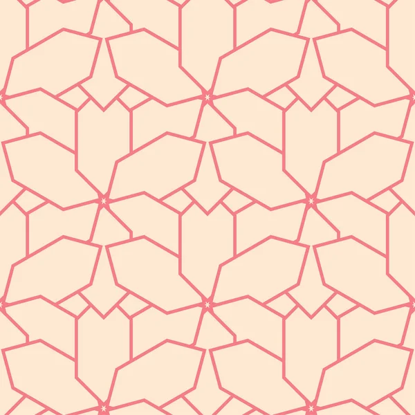 Geometrische Sieraad Rood Beige Naadloze Patroon Voor Web Textiel Achtergronden — Stockvector