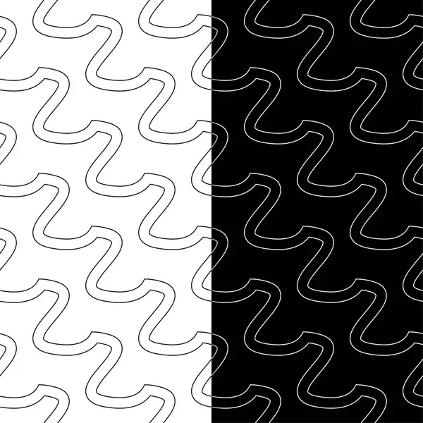 Black White Geometric Prints Set Seamless Patterns Web Textile Wallpapers — Stock Vector